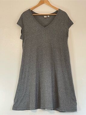 GAP Comfy Casual Shirt Dress Heather Gray Size Large